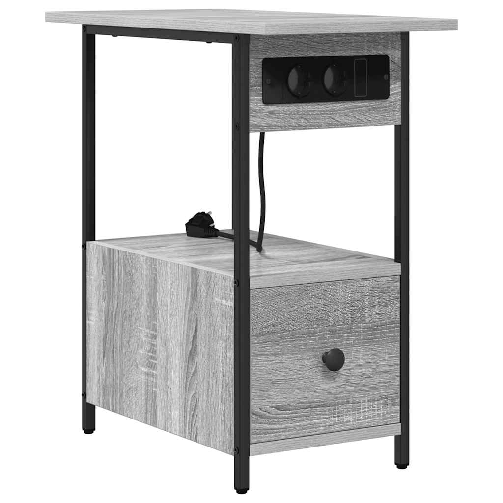 Nattbordskap Grå Sonoma 60 x 30 x 61 cm Konstruert tre