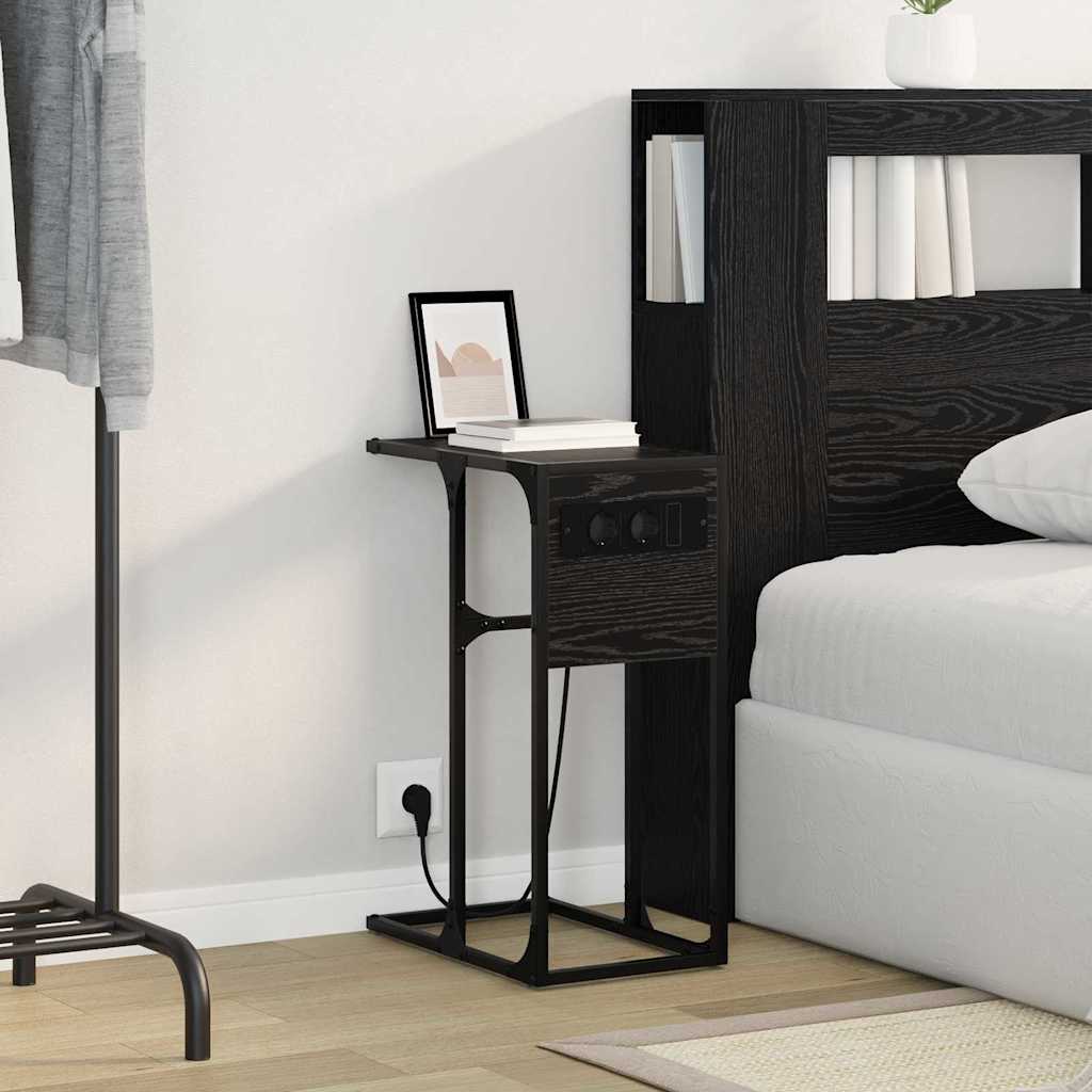 Nattbord Svart eik Konstruert tre