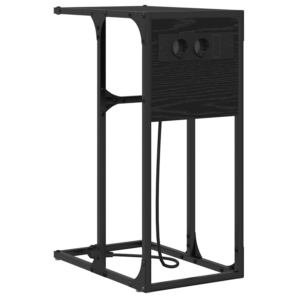 Nattbordskap Svart Eik 41,5 x 26 x 60,5 cm Konstruert tre