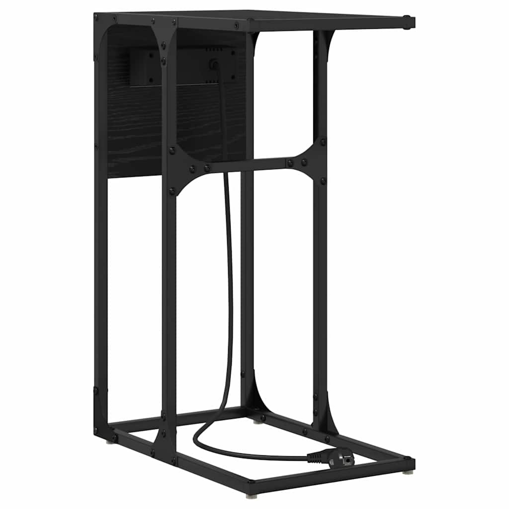 Nattbordskap Svart Eik 41,5 x 26 x 60,5 cm Konstruert tre