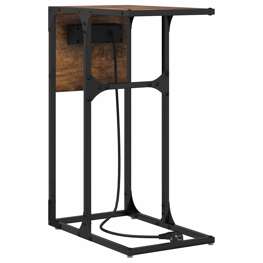 Nattbordskap Røkt eik 41,5 x 26 x 60,5 cm Konstruert tre