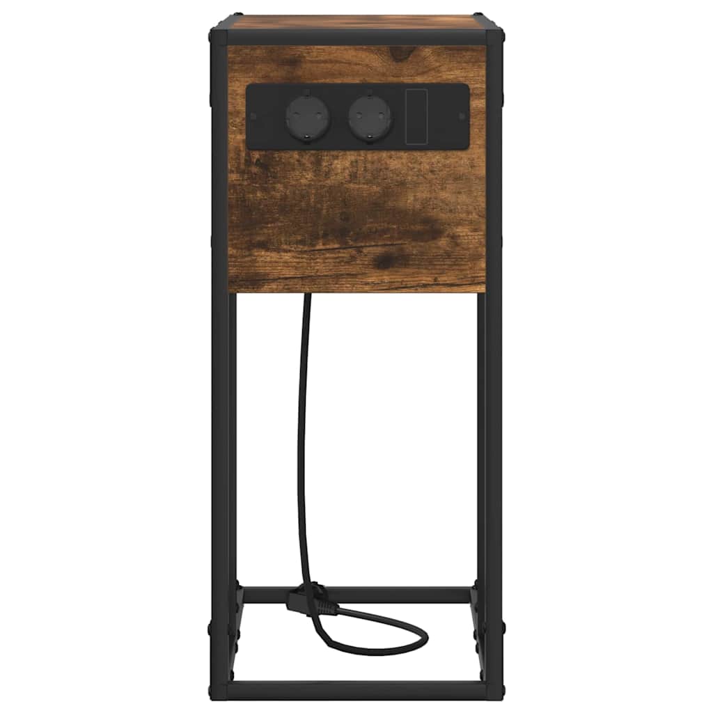 Nattbordskap Røkt eik 41,5 x 26 x 60,5 cm Konstruert tre