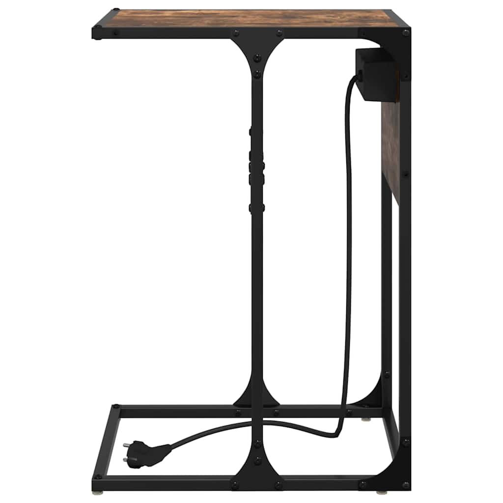 Nattbordskap Røkt eik 41,5 x 26 x 60,5 cm Konstruert tre