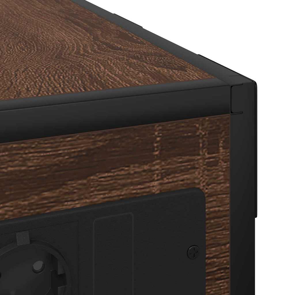 Nattbord brun eik Konstruert tre