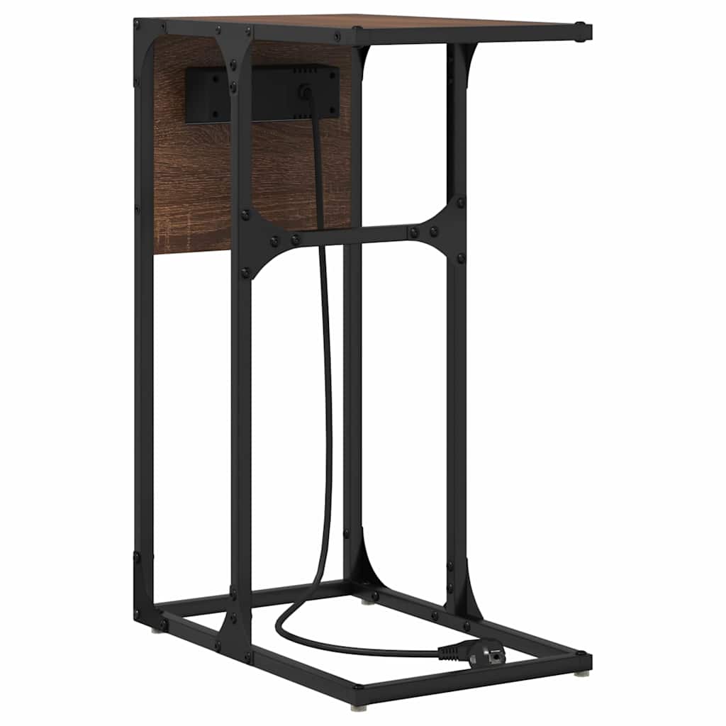 Nattbord brun eik Konstruert tre