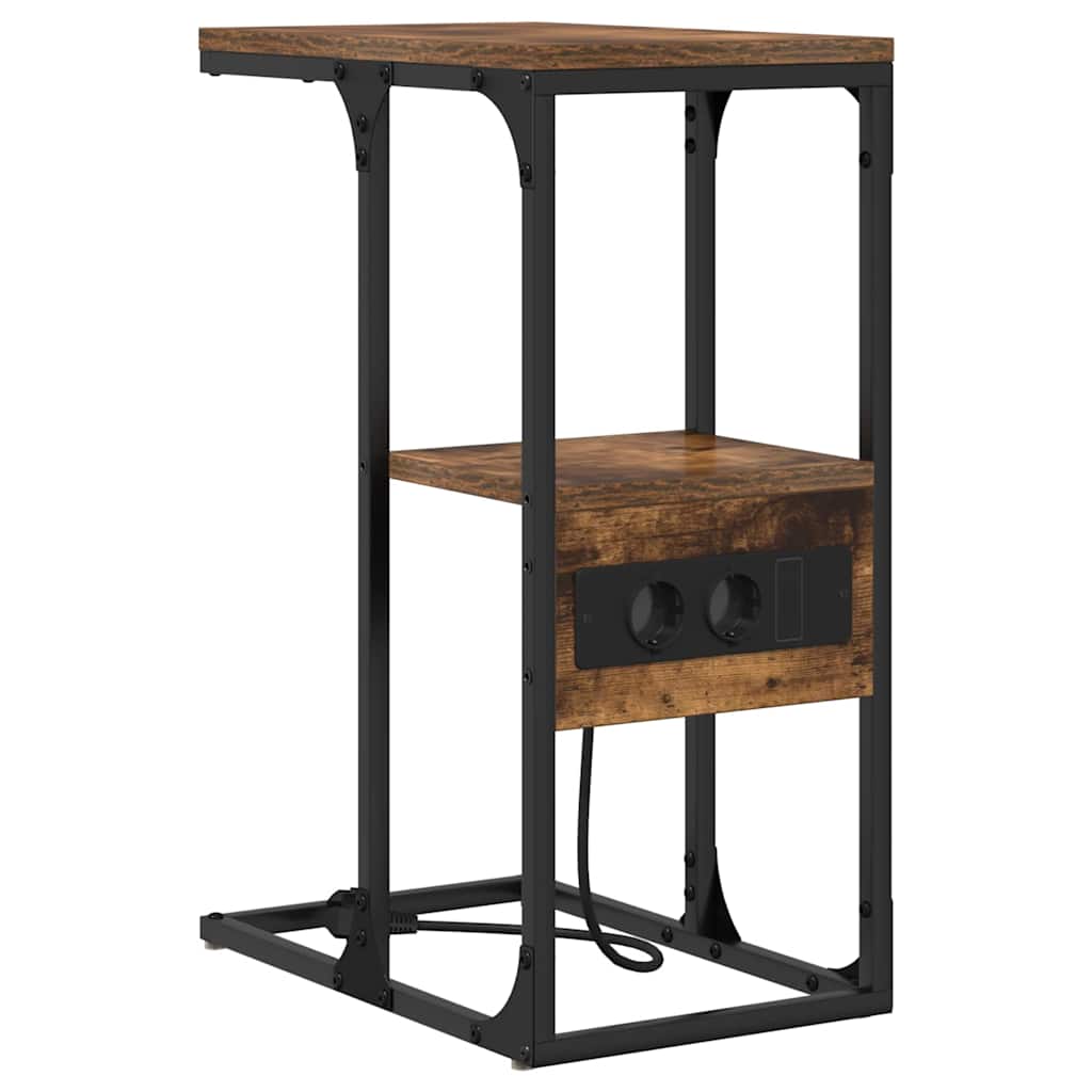 Nattbordskap Røkt eik 41.5 x 26 x 60.5 cm Konstruert tre