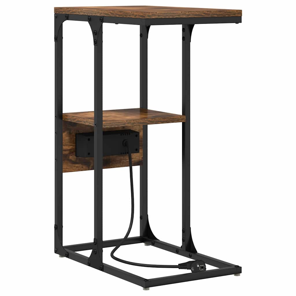 Nattbordskap Røkt eik 41.5 x 26 x 60.5 cm Konstruert tre