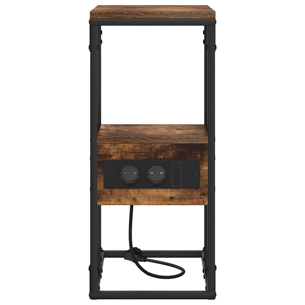 Nattbordskap Røkt eik 41.5 x 26 x 60.5 cm Konstruert tre