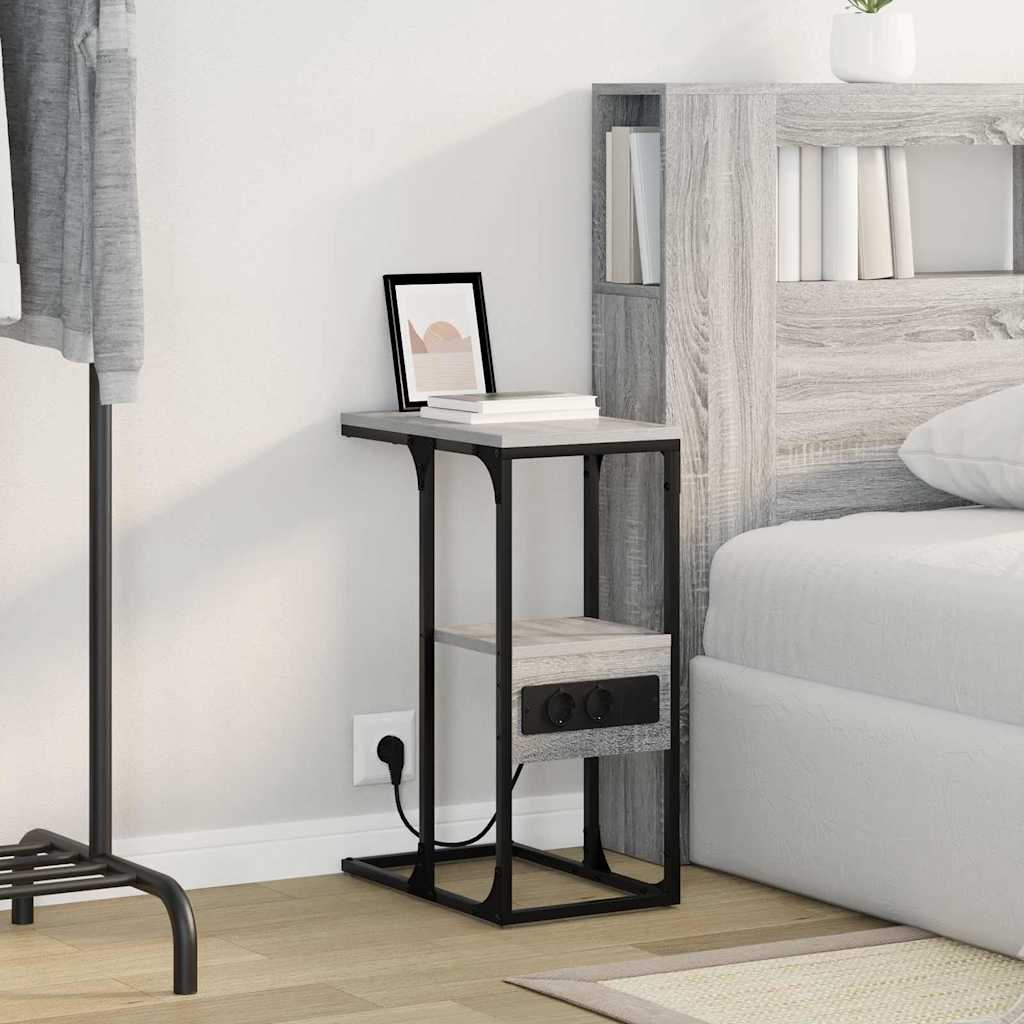 Nattbordskap Grå sonoma 41.5 x 26 x 60.5 cm Konstruert tre