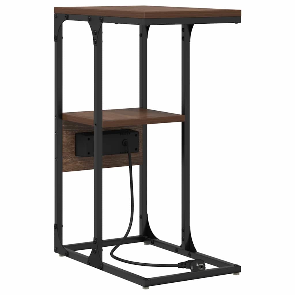 Nattbordskap brun eik 41.5 x 26 x 60.5 cm Konstruert tre