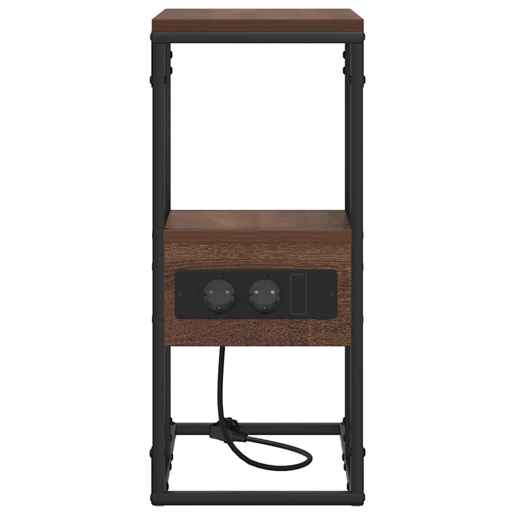 Nattbordskap brun eik 41.5 x 26 x 60.5 cm Konstruert tre