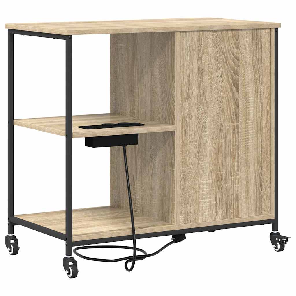 Skap med ladestasjon Sonoma eik 76 x 41 x 72 cm Konstruert tre