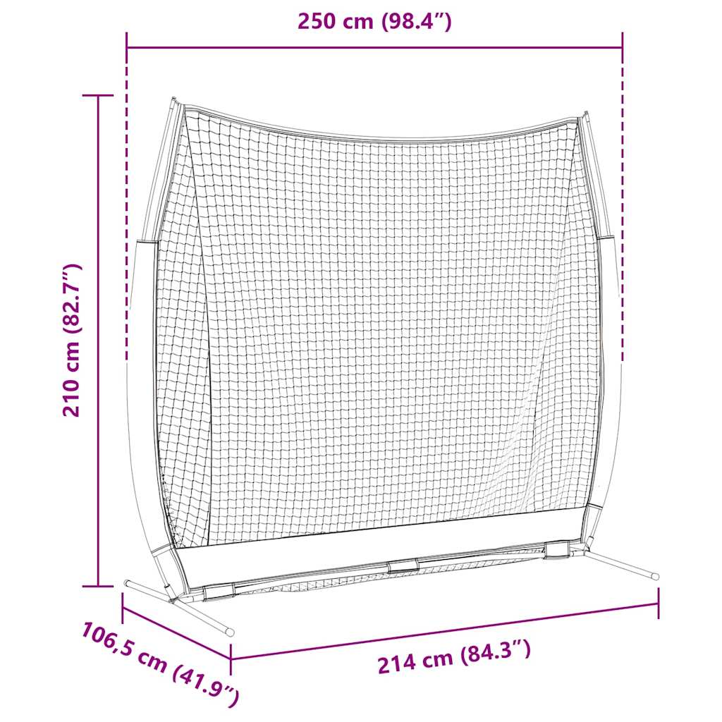 Golf Trening Hjelpemidler Svart 213 x 213 cm Polyester