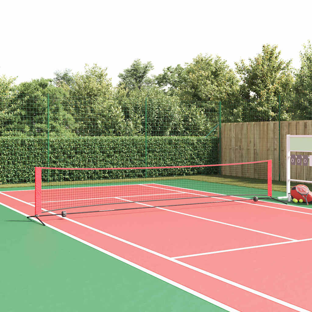 Tennis Nett Svart og Rød 494,5 x 90 x 87 cm Polyester