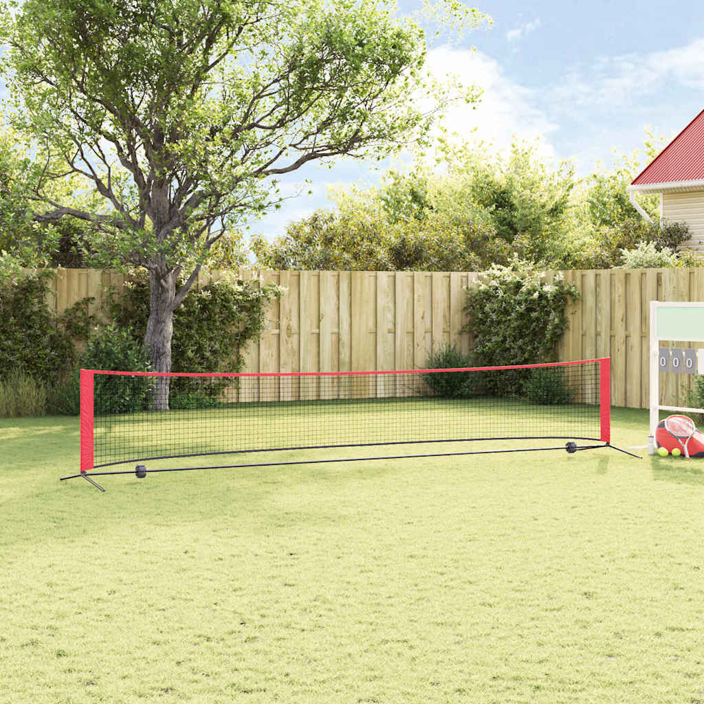 Tennis Nett Svart og Rød 494,5 x 90 x 87 cm Polyester