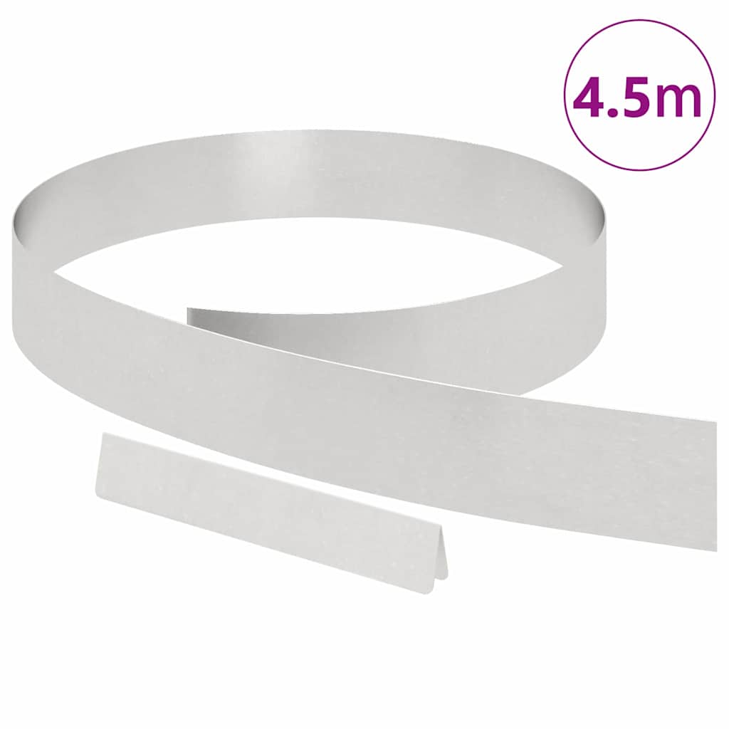 Gjerdekant sølv 450 x 0,05 x 10 cm Rustfritt Stål