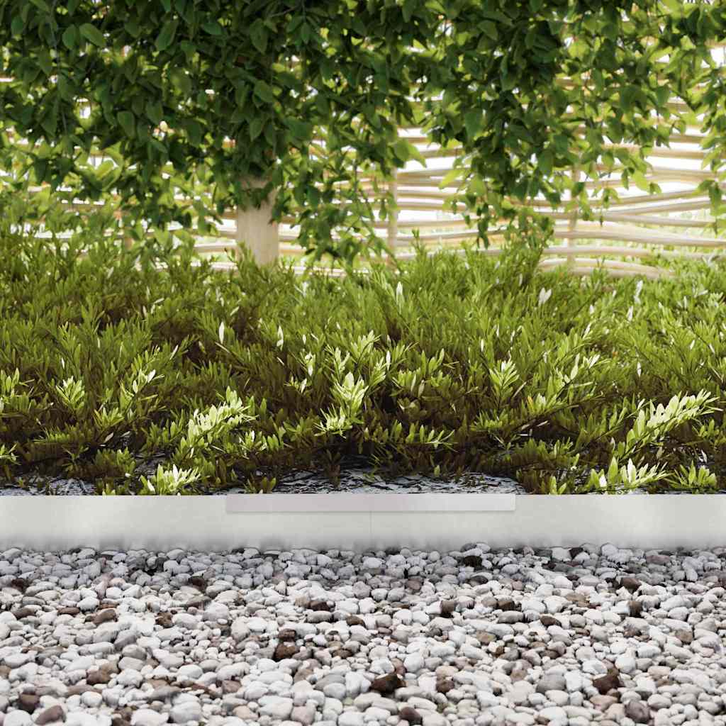 Gjerdekant 4 pcs sølv 450 x 0.05 x 15 cm Rustfritt Stål