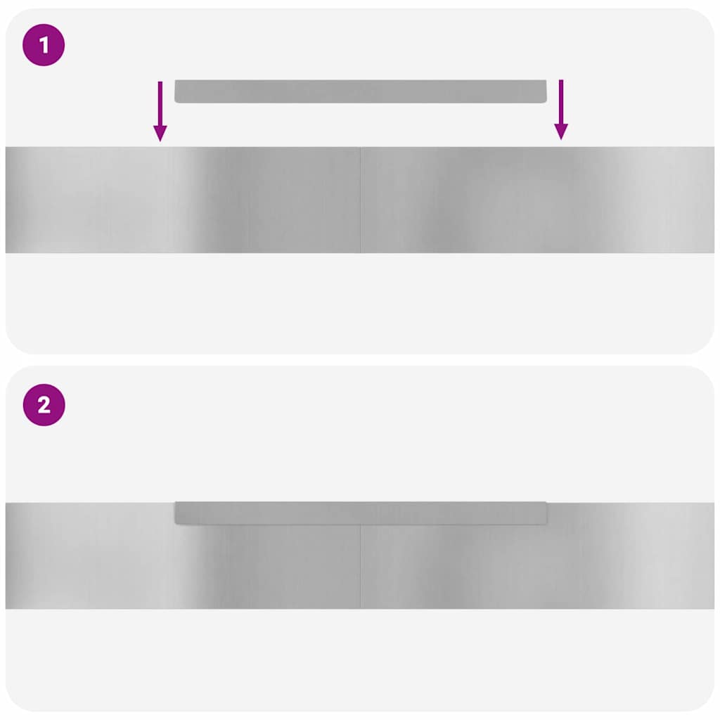 Gjerdekant sølv 450 x 0.05 x 15 cm Galvanisert Stål