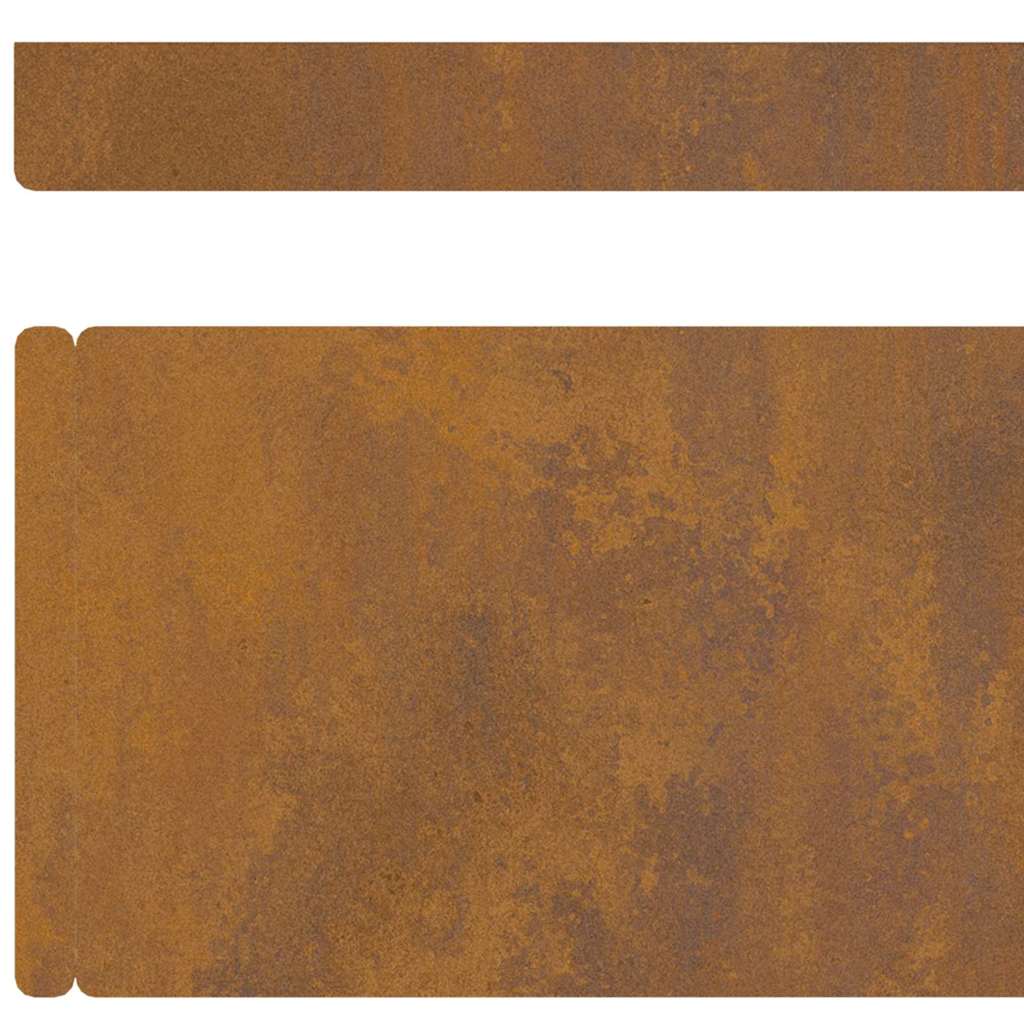 Gjerdekant 4 pcs Rusten 450 x 0.05 x 15 cm Cortenstål
