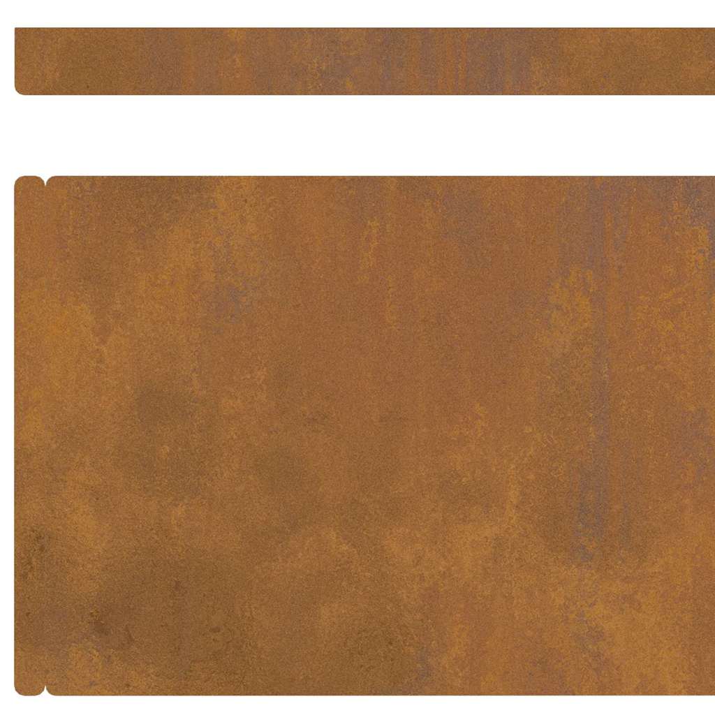 Gjerdekant 4 pcs Rusten 450 x 0.05 x 15 cm Cortenstål