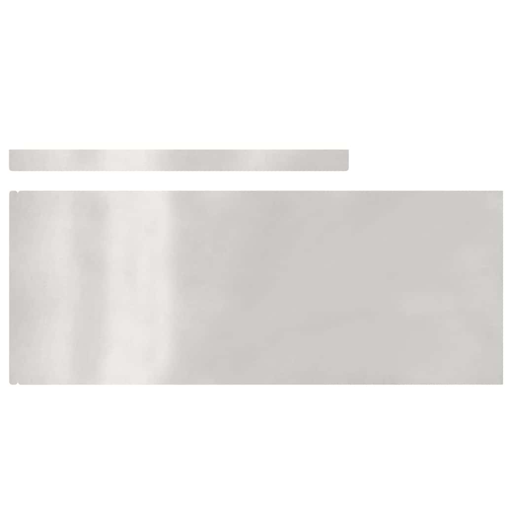 Gjerdekant sølv 450 x 0.05 x 15 cm Rustfritt Stål