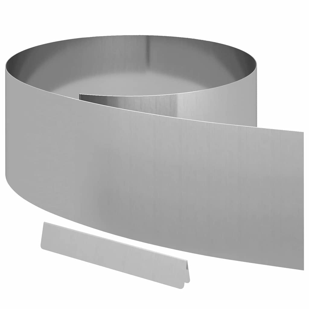 Gjerdekant 450 x 25 cm Galvanisert Stål sølv