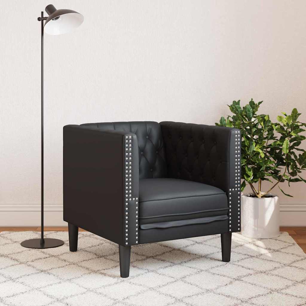 Sofa Svart 74,5 x 71 x 70,5 cm PVC