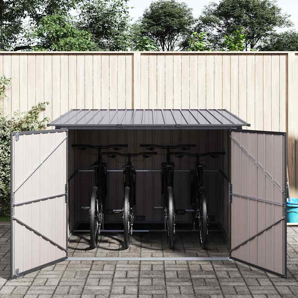 Sykkelskjul 3 pcs Antrasitt 216 x 207 x 158 cm Metall