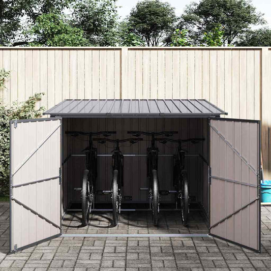 Sykkelskjul 3 pcs Antrasitt 216 x 207 x 158 cm Metall