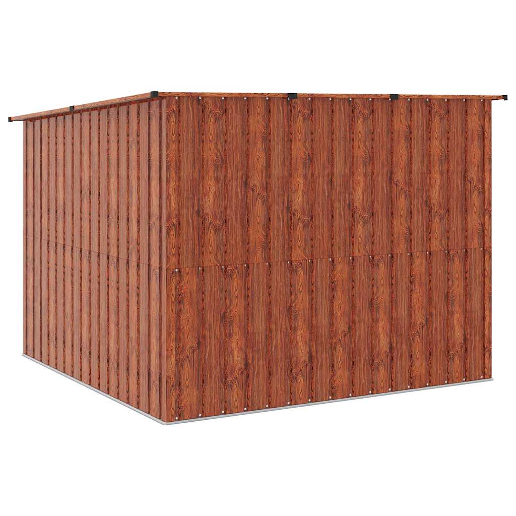 Sykkelskjul 3 pcs Brun 216 x 207 x 158 cm Metall