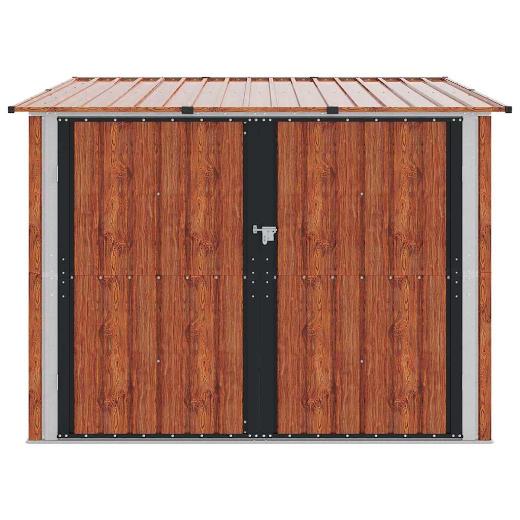 Sykkelskjul 3 pcs Brun 216 x 207 x 158 cm Metall