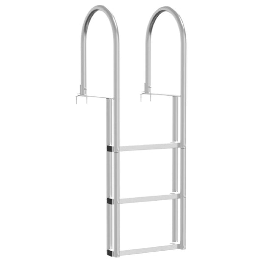 3-Trinns brygge stige sølv 45 x 11,5 x 134 cm Aluminium