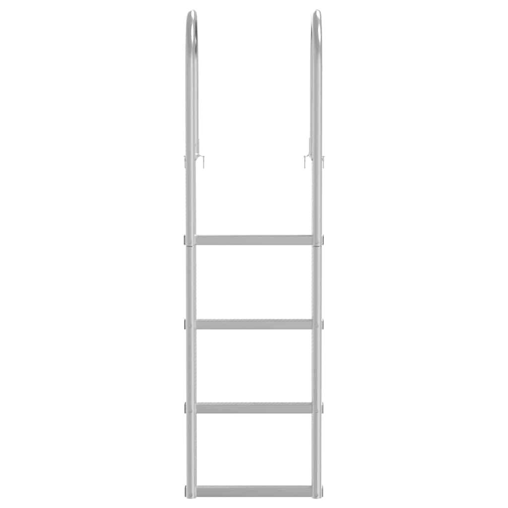 4-trinns dokkestige sølv 45 ×11,5 ×162 cm Aluminium