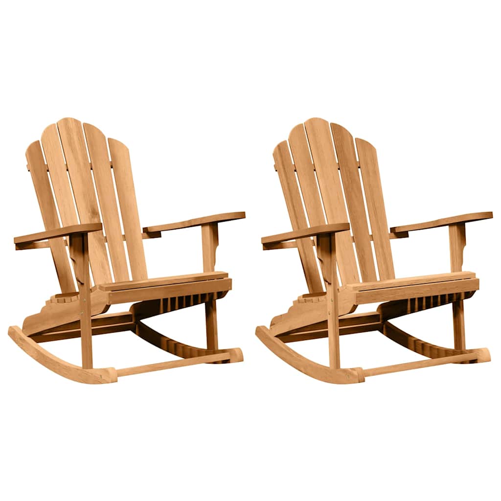 Adirondack gyngestol 2 stk. Brun Massivt teaktre