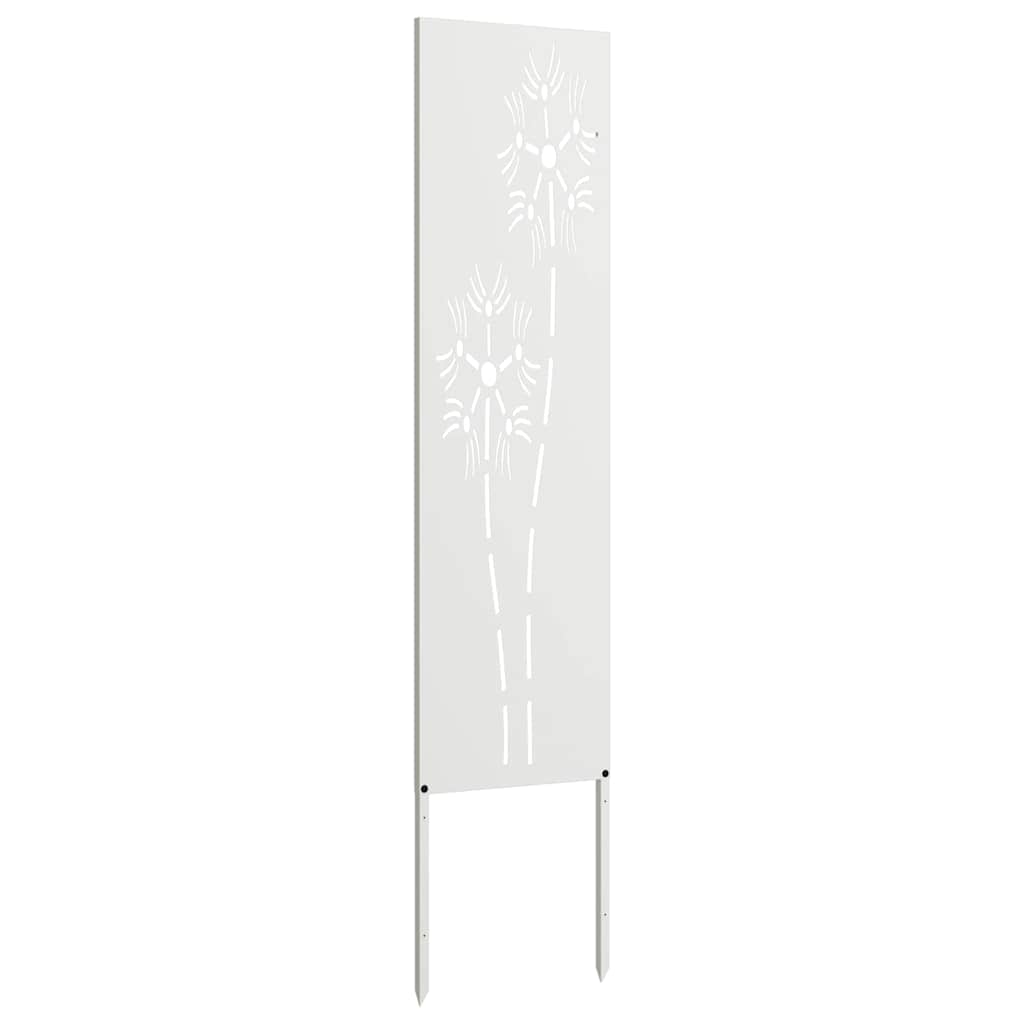 Hageprivat skjerm Fretwork Hvit 32 x 140 cm Kaldvalsestål
