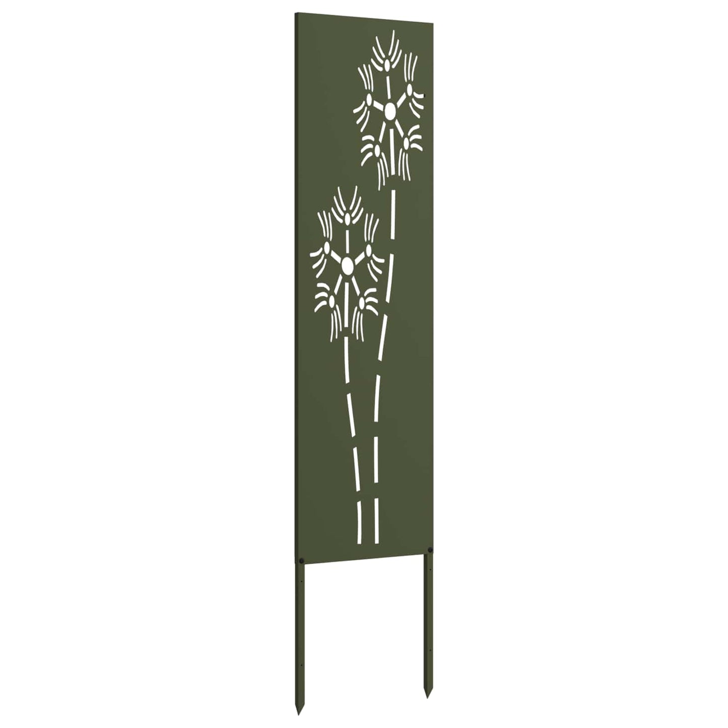 Hageprivat skjerm Olivengrønn 32 x 140 cm Kaldvalsestål