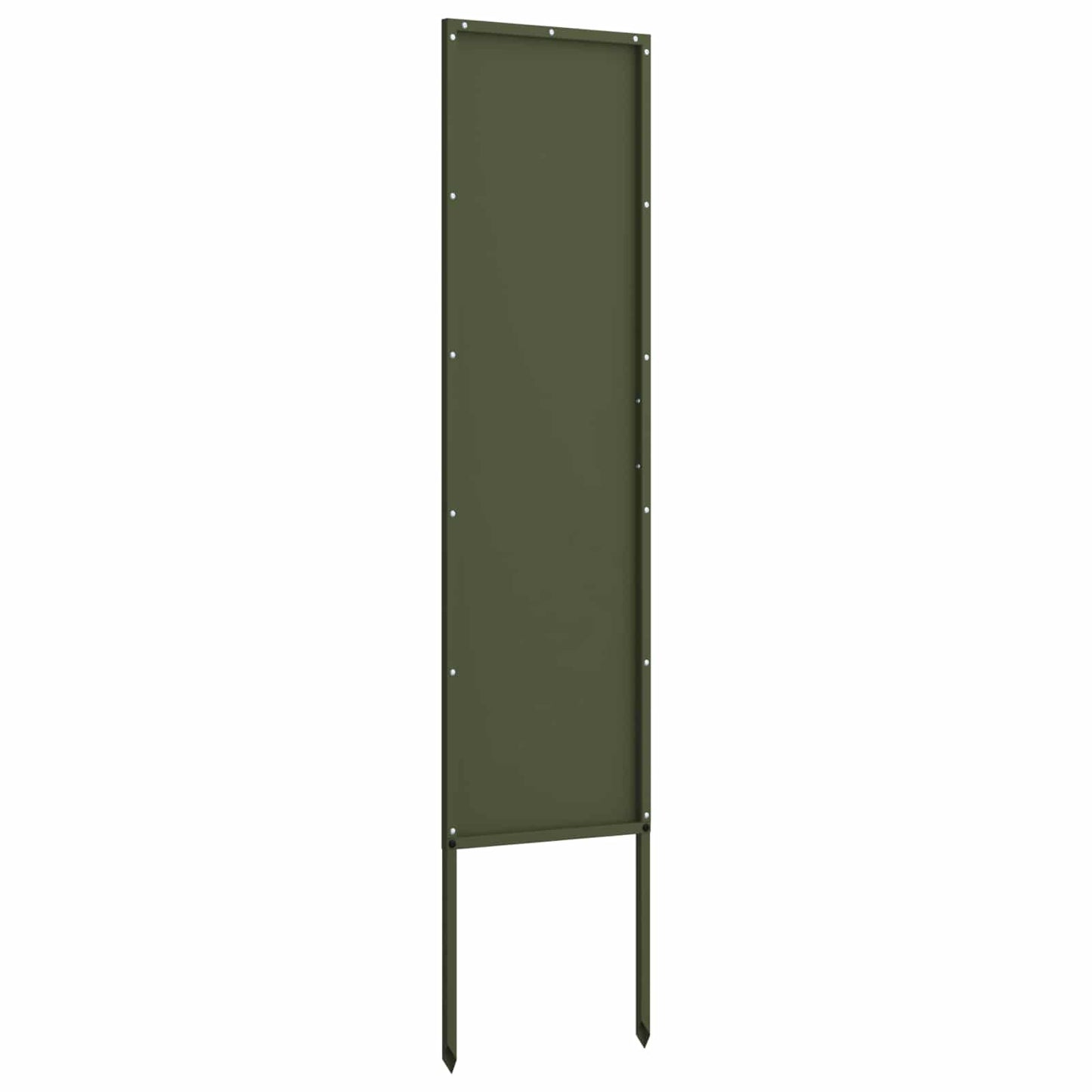 Hageprivat skjerm Olivengrønn 32 x 140 cm Kaldvalsestål