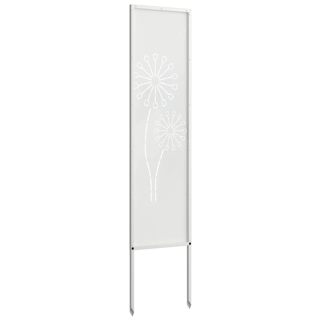 Hageprivat skjerm Fretwork Hvit 32 x 140 cm Kaldvalsestål
