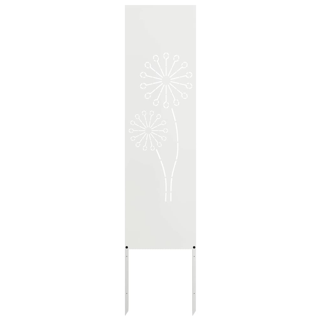 Hageprivat skjerm Fretwork Hvit 32 x 140 cm Kaldvalsestål