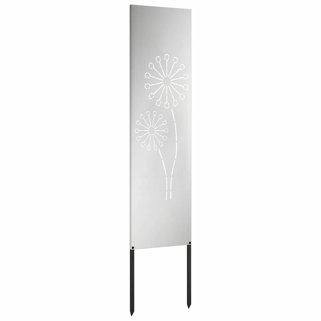Hageprivat skjerm Fretwork sølv 32 x 140 cm Galvanisert stål