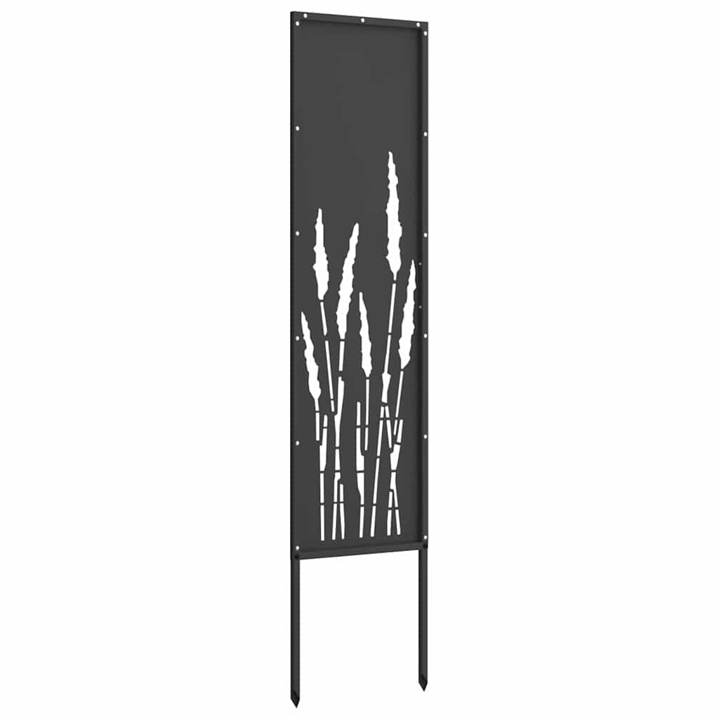 Hageprivat skjerm Fretwork Svart 32 x 140 cm Kaldvalsestål
