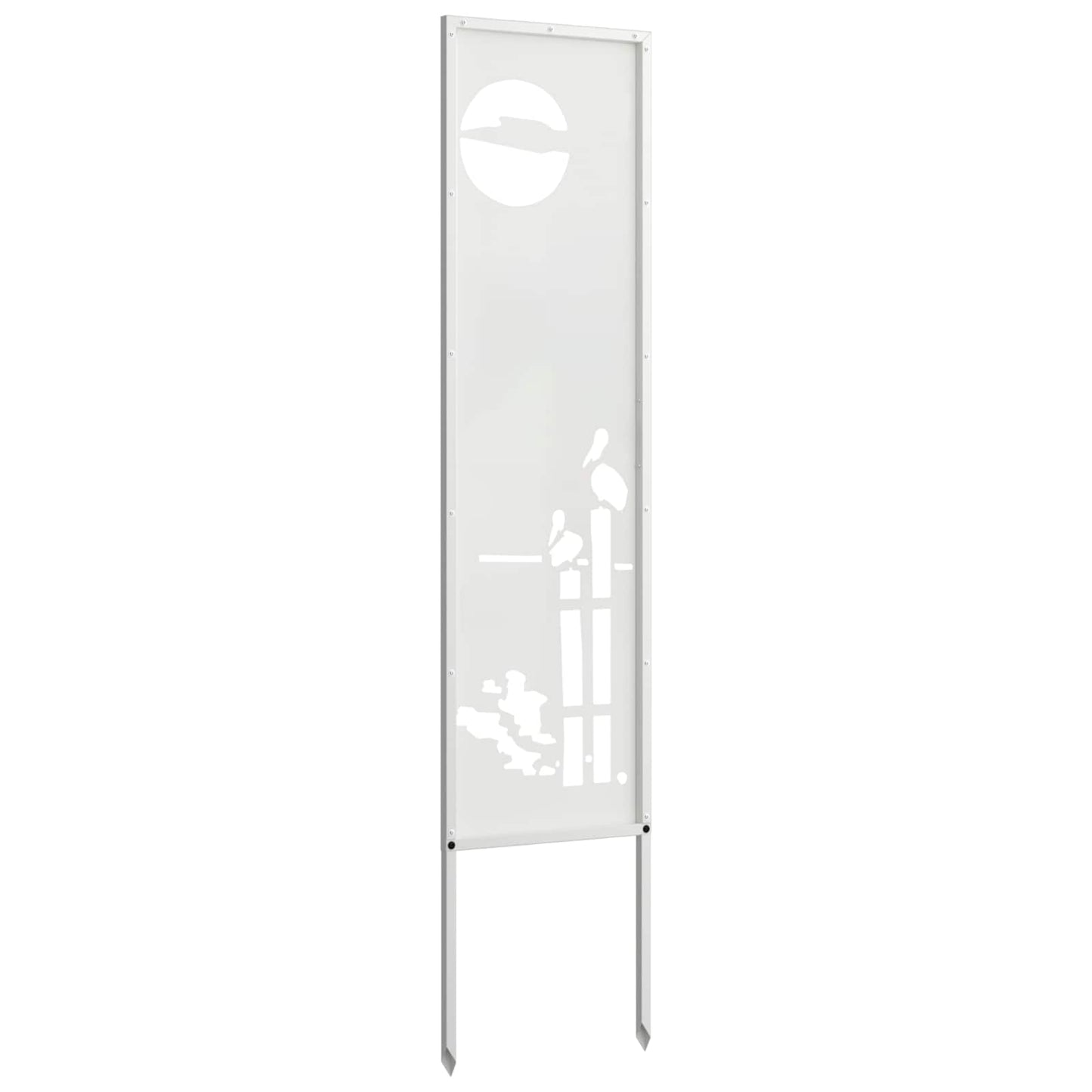 Hageprivat skjerm Fretwork Hvit 32 x 140 cm Kaldvalsestål
