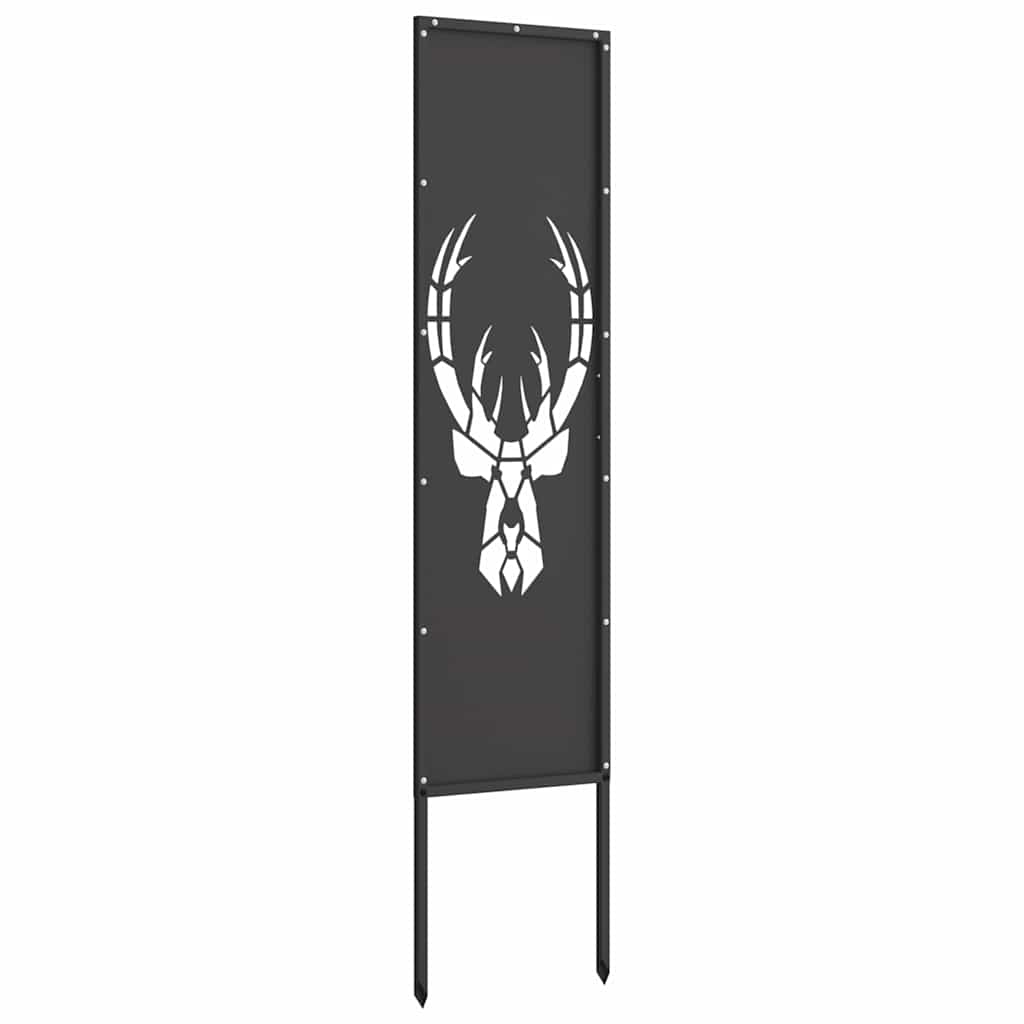 Hageprivat skjerm Dyretrykk Svart 32 x 140 cm Kaldvalsestål