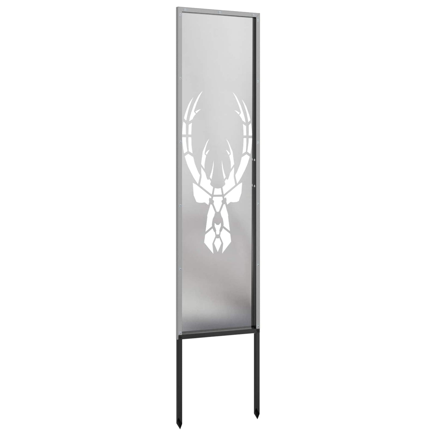 Hageprivat skjerm Dyretrykk sølv 32 x 140 cm Rustfritt stål