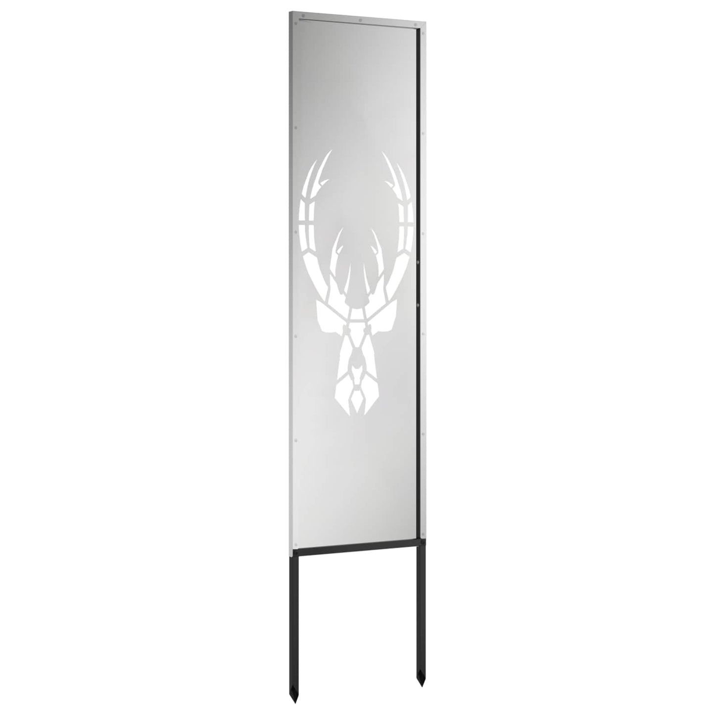 Hageprivat skjerm Dyretrykk sølv 32 x 140 cm Galvanisert stål