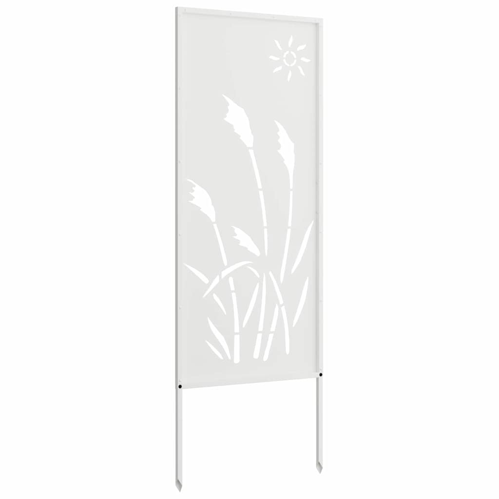 Hageprivat skjerm Fretwork Hvit 50 x 140 cm Kaldvalsestål
