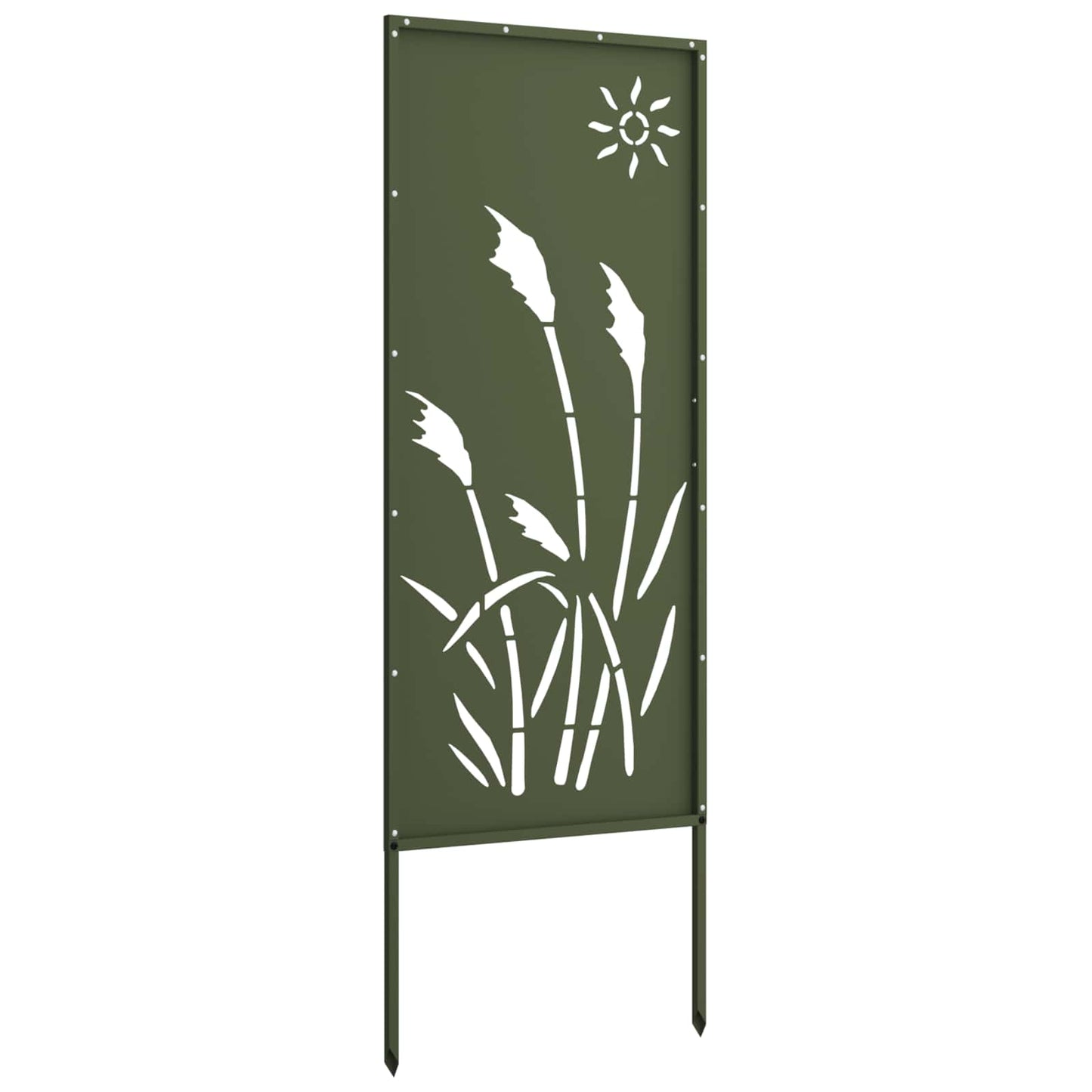 Hageprivat skjerm Olivengrønn 50 x 140 cm Kaldvalsestål