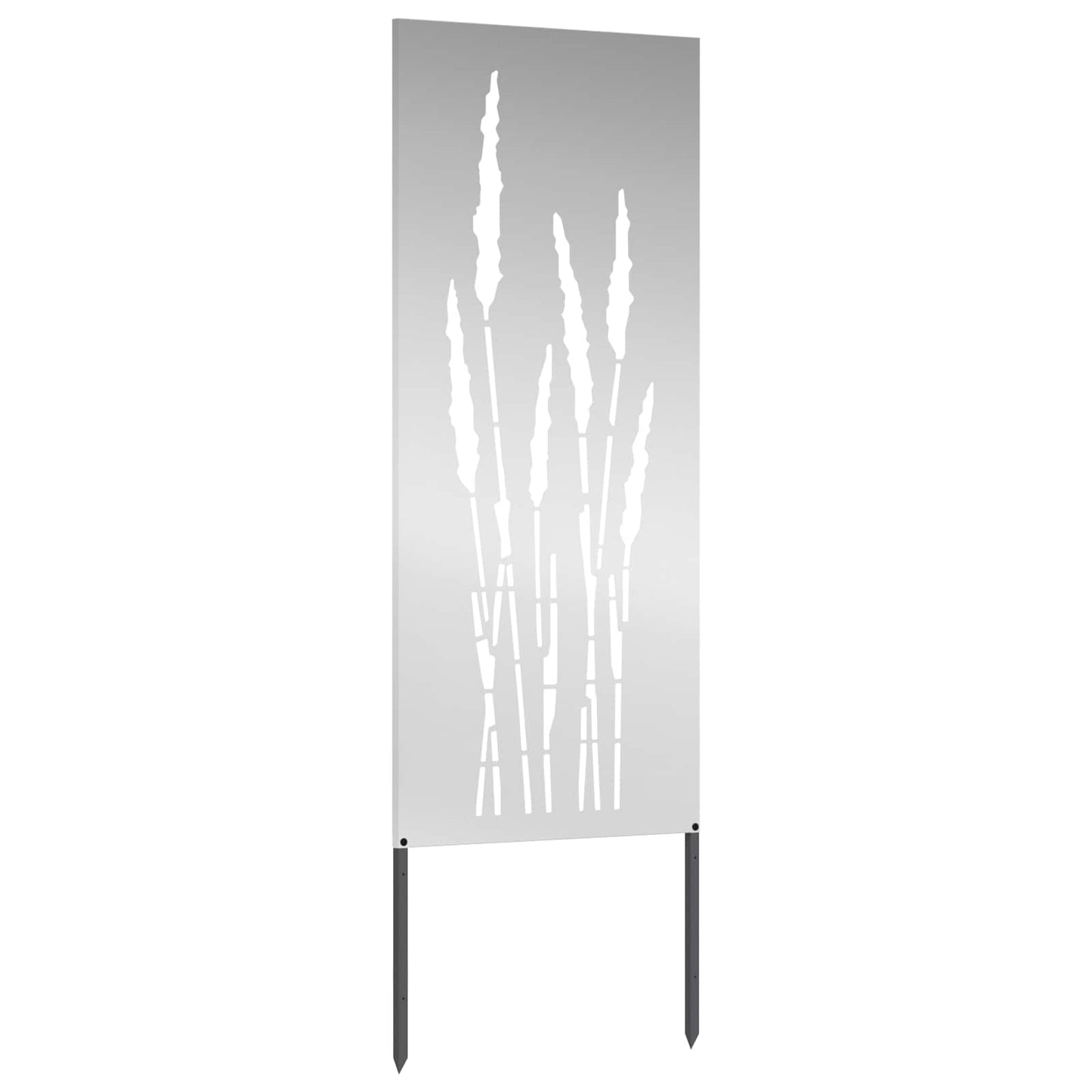 Hageprivat skjerm Blomster sølv 50 x 140 cm Galvanisert stål