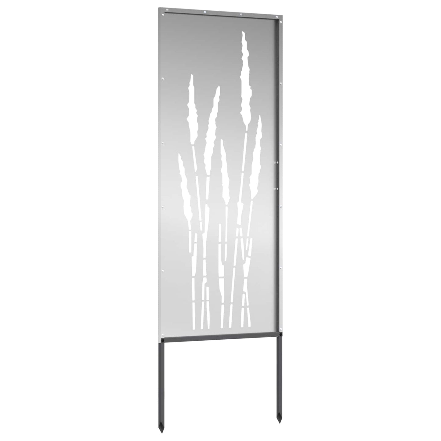 Hageprivat skjerm Blomster sølv 50 x 140 cm Galvanisert stål