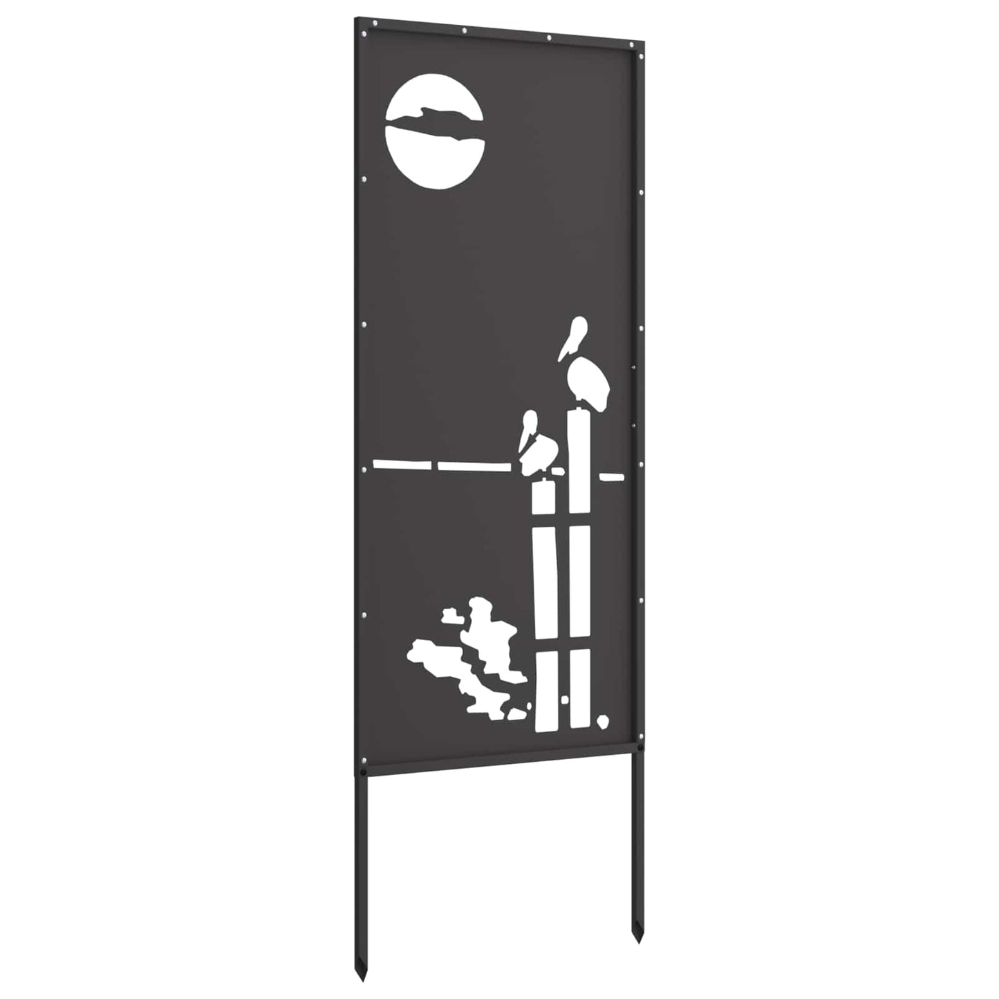 Hageprivat skjerm Fretwork Svart 50 x 140 cm Kaldvalsestål